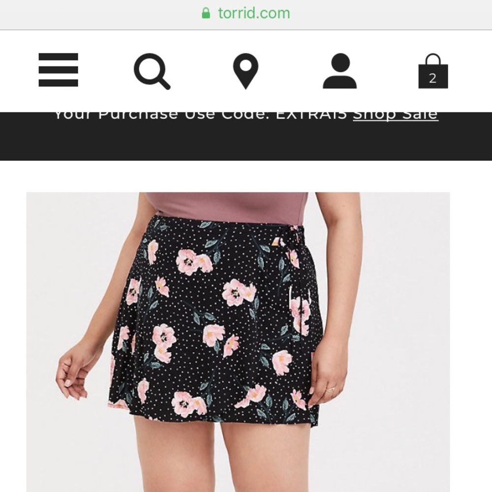 Polka dot skort